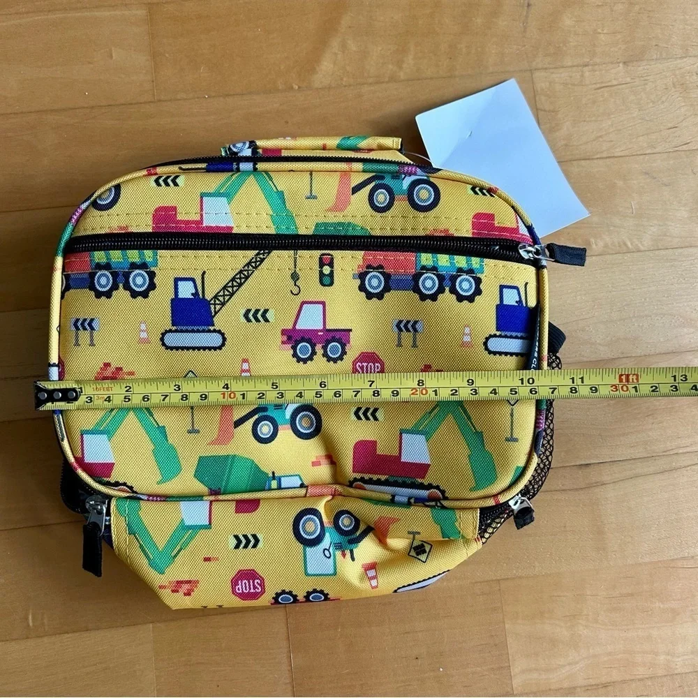 Travelers Club TRUCKS Insulated Lunch Cooler Bag, Yellow, 10 inches